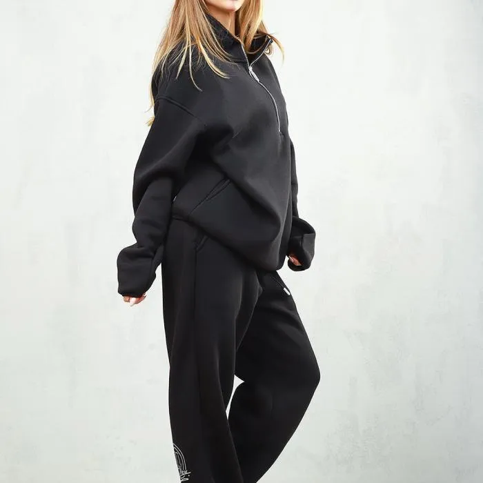 Modern zip-up sweatshirt